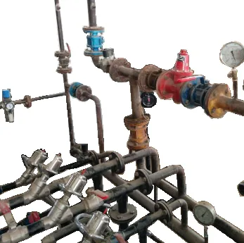 Silicate plant piping with valves and gauges