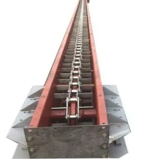 Long drag chain conveyor trough