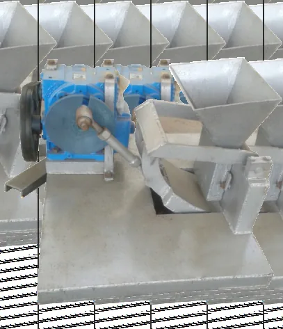 Pusher machine at a furnace feed