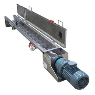 Screw conveyor with geared motor