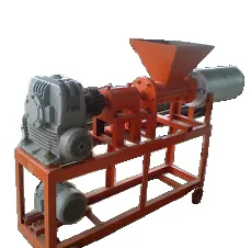 Screw machine on an orange frame